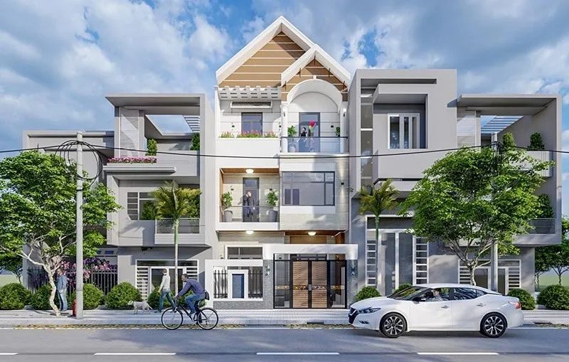 Gợi ý mẫu nhà mái thái 3 tầng 5m tiện nghi mẫu nhà mái thái 3 tầng