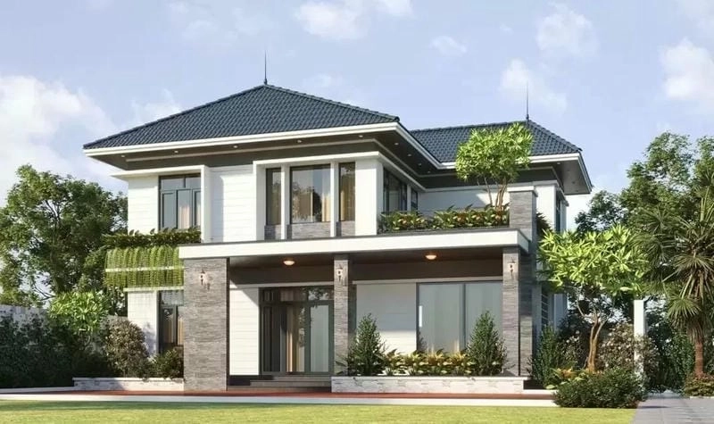 Mẫu đẹp mẫu nhà ngang 10m sâu 6m ấn tượng