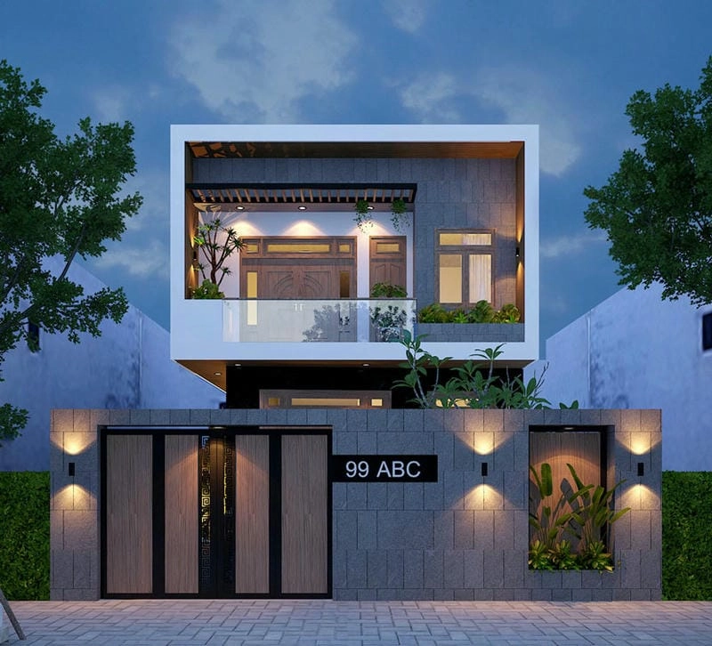 Không gian mẫu nhà ngang 15m sâu 5m nổi bật