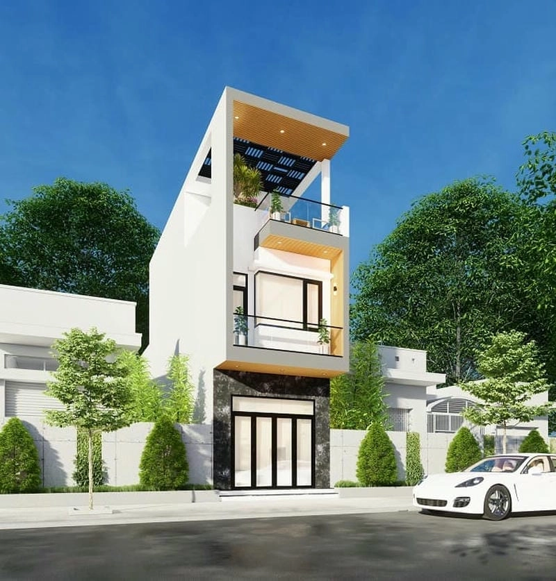 Phong cách nhà tân cổ điển 2 tầng 1 tum vừa sang vừa tinh tế