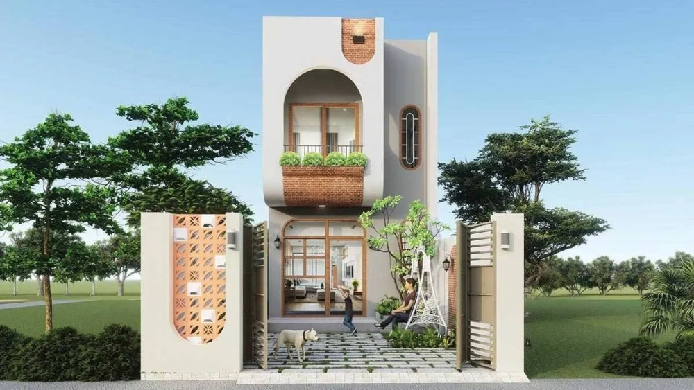 Ngắm 5x20 mẫu nhà ống 2 tầng đẹp 2023 mái bằng