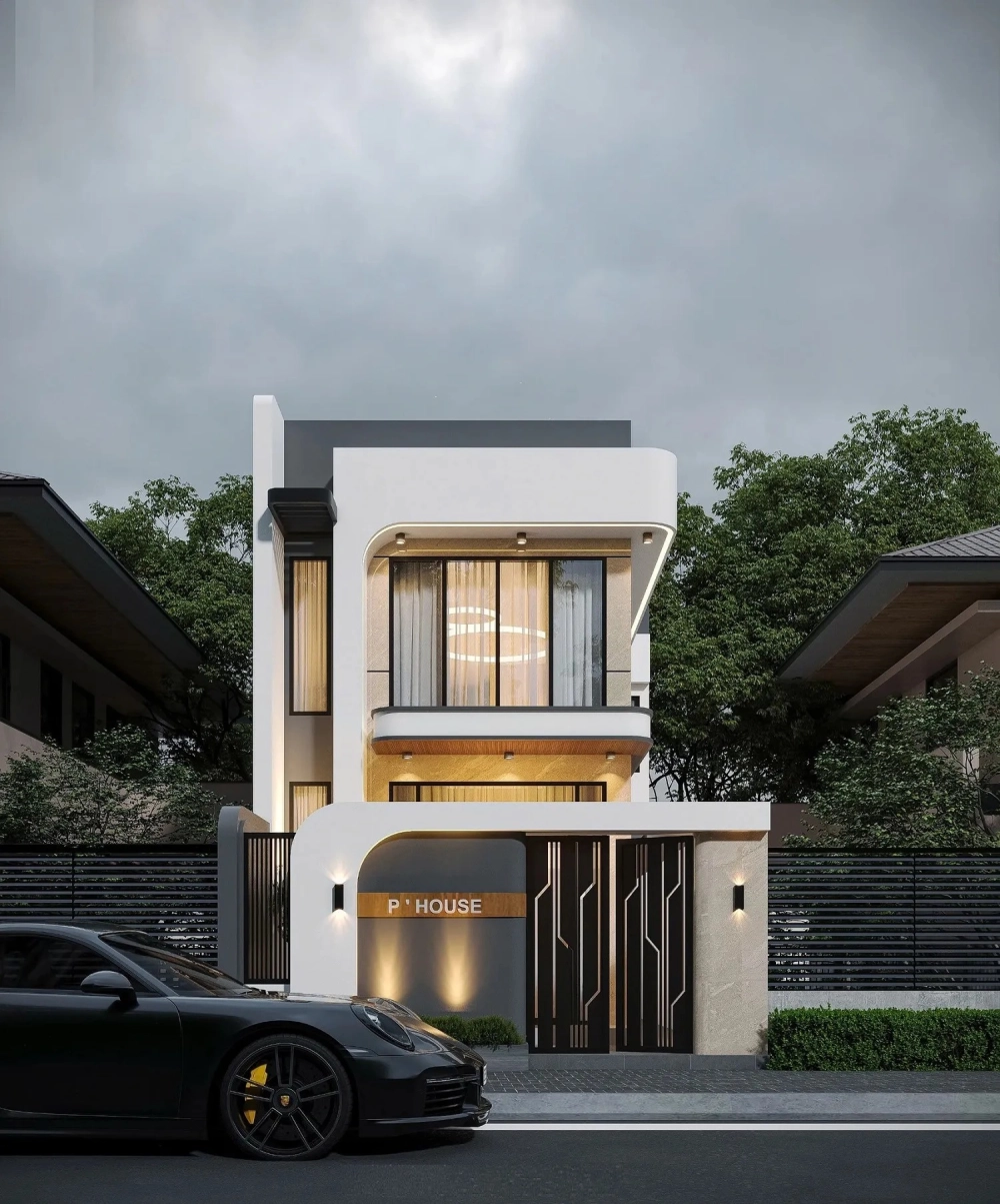 Xem ngay mẫu nhà ống 2 tầng đẹp 2022 mái bằng