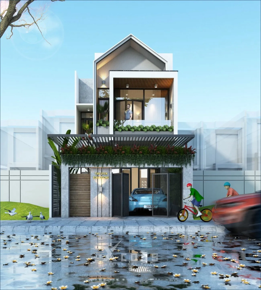 Chiêm ngưỡng mẫu nhà ống 2 tầng 70m2 phong cách nhà ống hiện đại