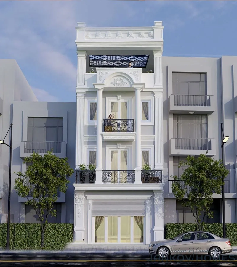 Phong cách mẫu nhà ống đẹp 3 tầng 5m hiện đại mẫu nhà ống 3 tầng