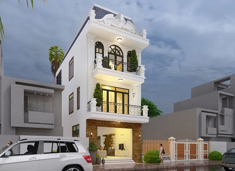 Ấn tượng mẫu nhà ống đẹp 3 tầng 6m mặt tiền mẫu nhà ống 3 tầng