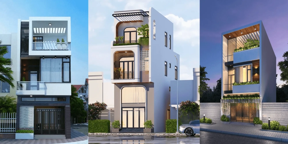 Phong cách mẫu nhà ống đẹp 3 tầng lửng hiện đại mẫu nhà ống 3 tầng