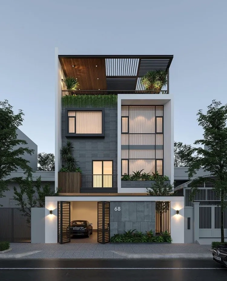 Khám phá mẫu nhà ống đẹp 3 tầng mái thái ấn tượng mẫu nhà ống 3 tầng