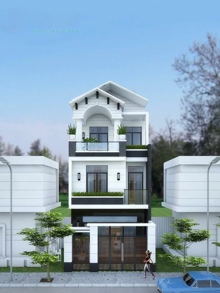 Tham khảo mẫu nhà đẹp 1 tầng nông thôn tiện ích mẫu nhà ống 3 tầng