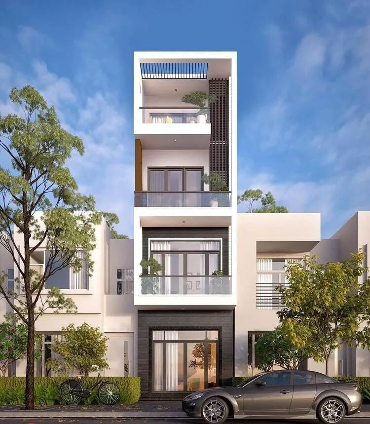 Phong cách mẫu nhà ống 2 tầng đẹp hiện đại sang trọng mẫu nhà ống đẹp