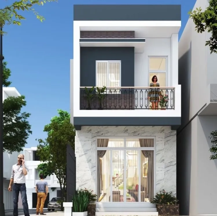 Ngắm nhìn mẫu nhà ống 2 tầng đẹp 4x20 cân đối mẫu nhà ống đẹp