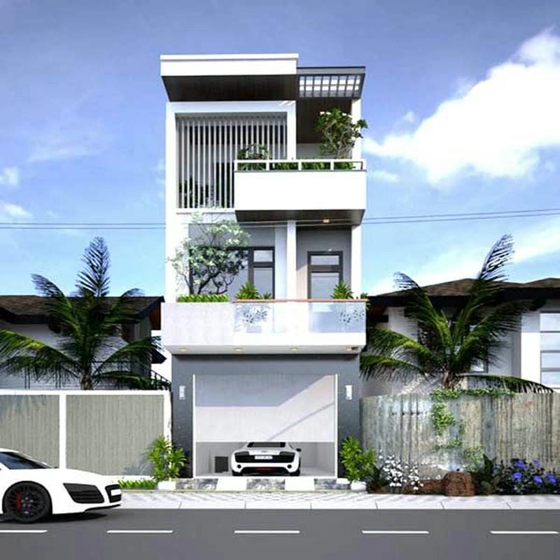 mẫu nhà phố 1 trệt 2 lầu thiết kế tối ưu tiện nghi