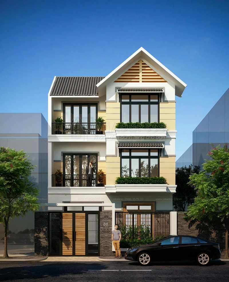 Khám phá mẫu nhà phố mái ngói cổ điển