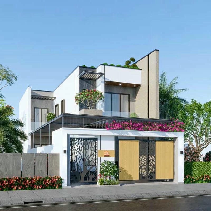 Xem ngay mẫu nhà phố mặt tiền đẹp 7 5m