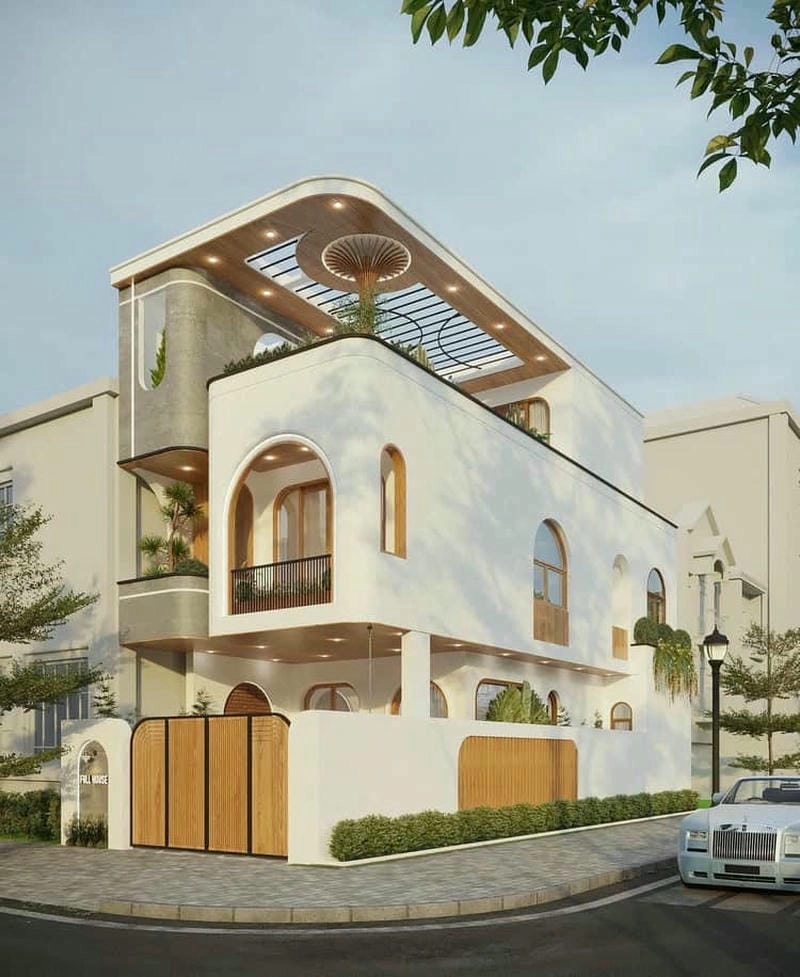 Xem ngay mẫu nhà phố mặt tiền đẹp rộng 8m