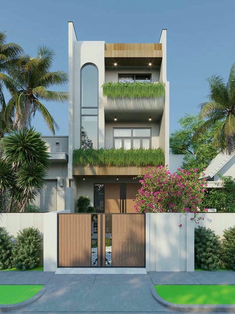 Tham khảo mẫu nhà phố mặt tiền đẹp 8x9m