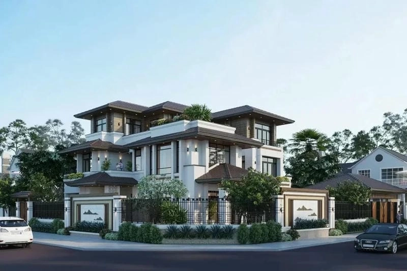 mẫu nhà vườn có ao cá thư giãn gần gũi thiên nhiên