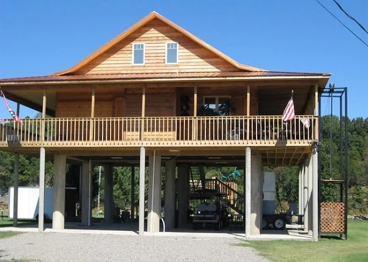 Gợi ý mẫu nhà sàn gỗ đơn giản gần gũi với vùng cao