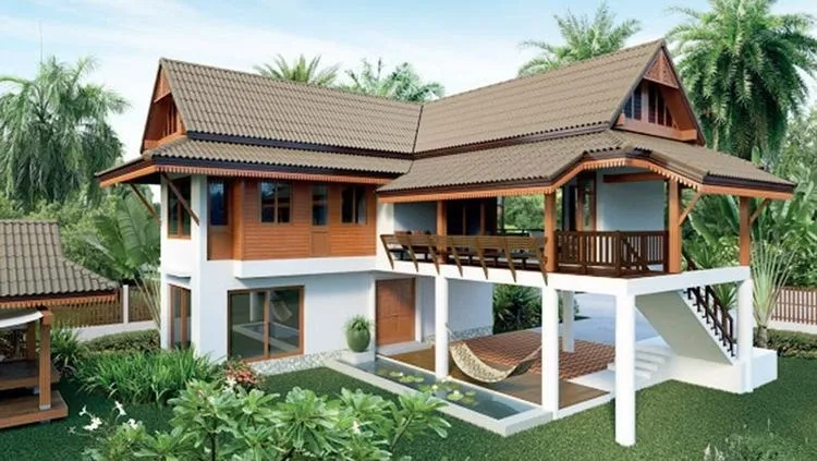 Khác biệt với mẫu nhà sàn bể tông hiện đại của dân tộc thái