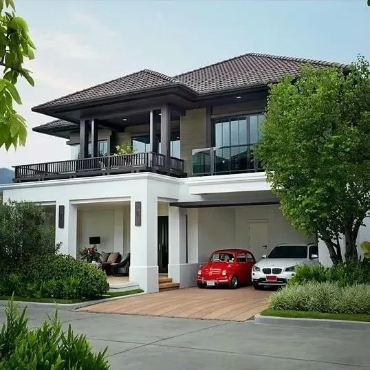 Khám phá mẫu nhà vườn đẹp 2025 kiểu 2 tầng