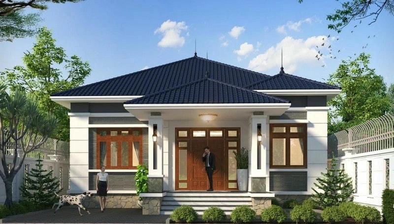 mẫu nhà vườn mái nhật 1 tầng đẹp kiểu dáng thanh lịch mới lạ