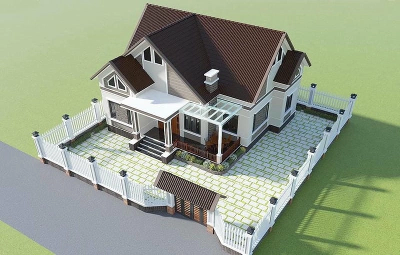 mẫu nhà vuông 7x10 tận dụng diện tích tối ưu tiện lợi