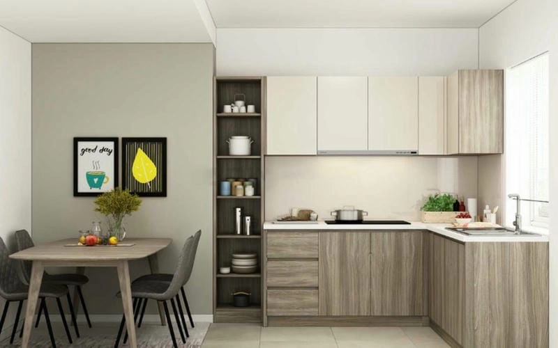 màu sắc nhà bếp kết hợp tinh tế hiện đại