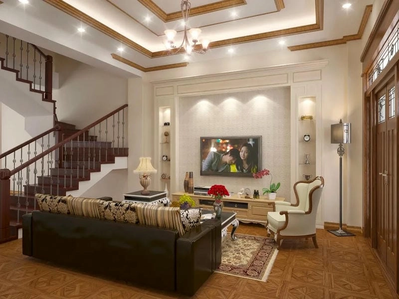 phào chỉ mẫu trát trần nhà đẹp chi tiết tỉ mỉ sang trọng