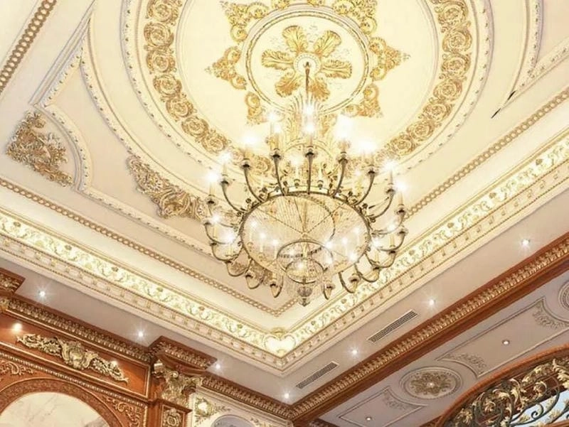 xi măng mẫu phào chỉ trần nhà đẹp bền bỉ tinh tế