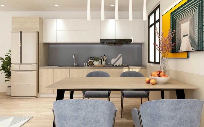 sơn nhà màu trắng đục phong cách tối giản sang trọng