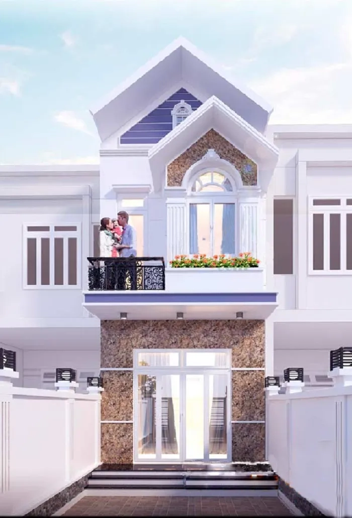 Khám phá mẫu nhà ống 2 tầng đẹp mái nhất kiểu nhà ống mái thái