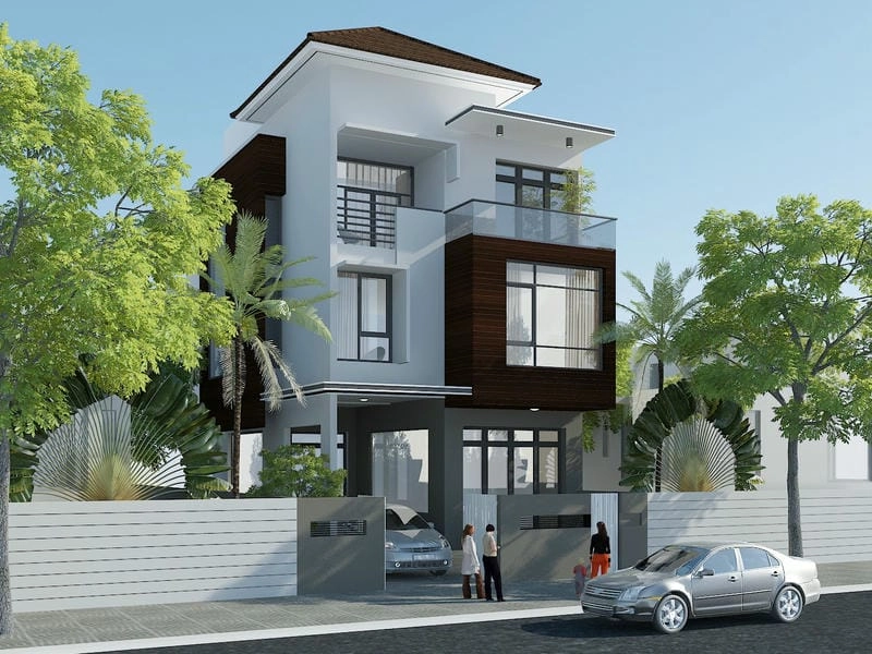 Ngắm mẫu nhà phố mặt tiền đẹp 7x12m sang trọng