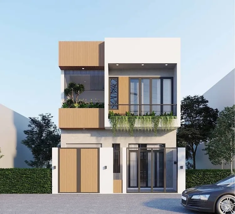 Khám phá mẫu nhà ống 2 tầng 3 phòng ngủ đẹp kiểu nhà ống hiện đại