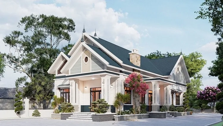 Ngắm ảnh mẫu nhà vườn đẹp thiết kế 1 tầng