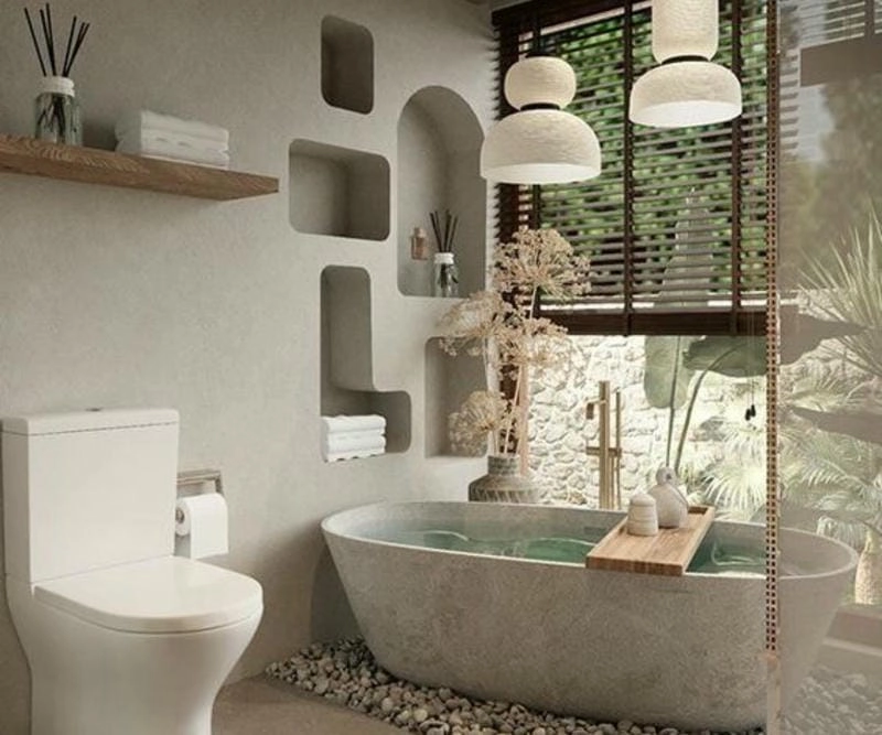 mẫu nhà tắm đơn giản vẫn giữ nét sang trọng