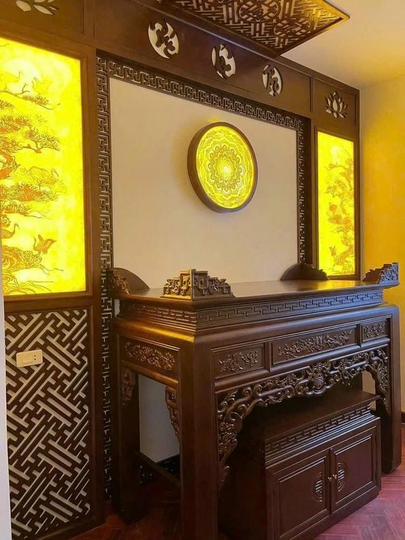 Top những mẫu bàn thờ có vách ngăn hiện đại nhất