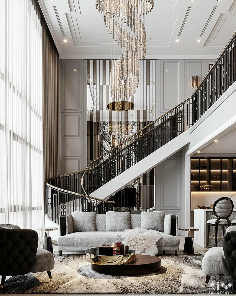 mẫu trần nhà 3d đẹp chiều sâu sáng tạo cuốn hút