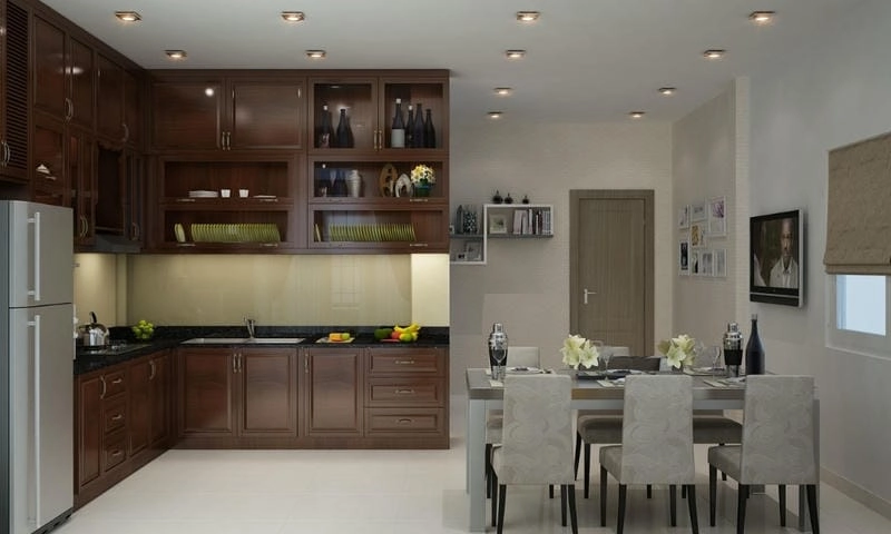 tủ kệ bếp đẹp tăng tính thẩm mỹ cho căn bếp