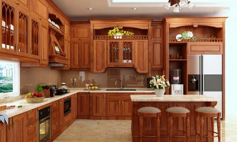 kệ bếp đơn giản thiết kế tinh gọn phù hợp nhiều kiểu nhà