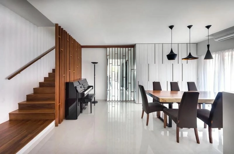 Ý tưởng trang trí vách ngăn cầu thang đẹp mắt cá tính