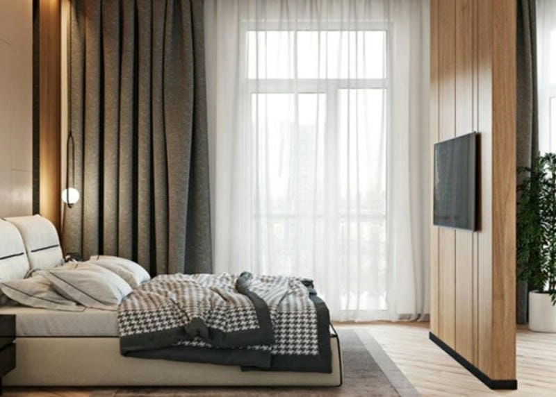 vách chắn phòng ngủ đơn giản hiệu quả cho mọi không gian