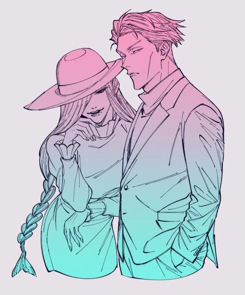 Gojo Satoru x Mei Mei được khai thác trong nhiều tác phẩm fan