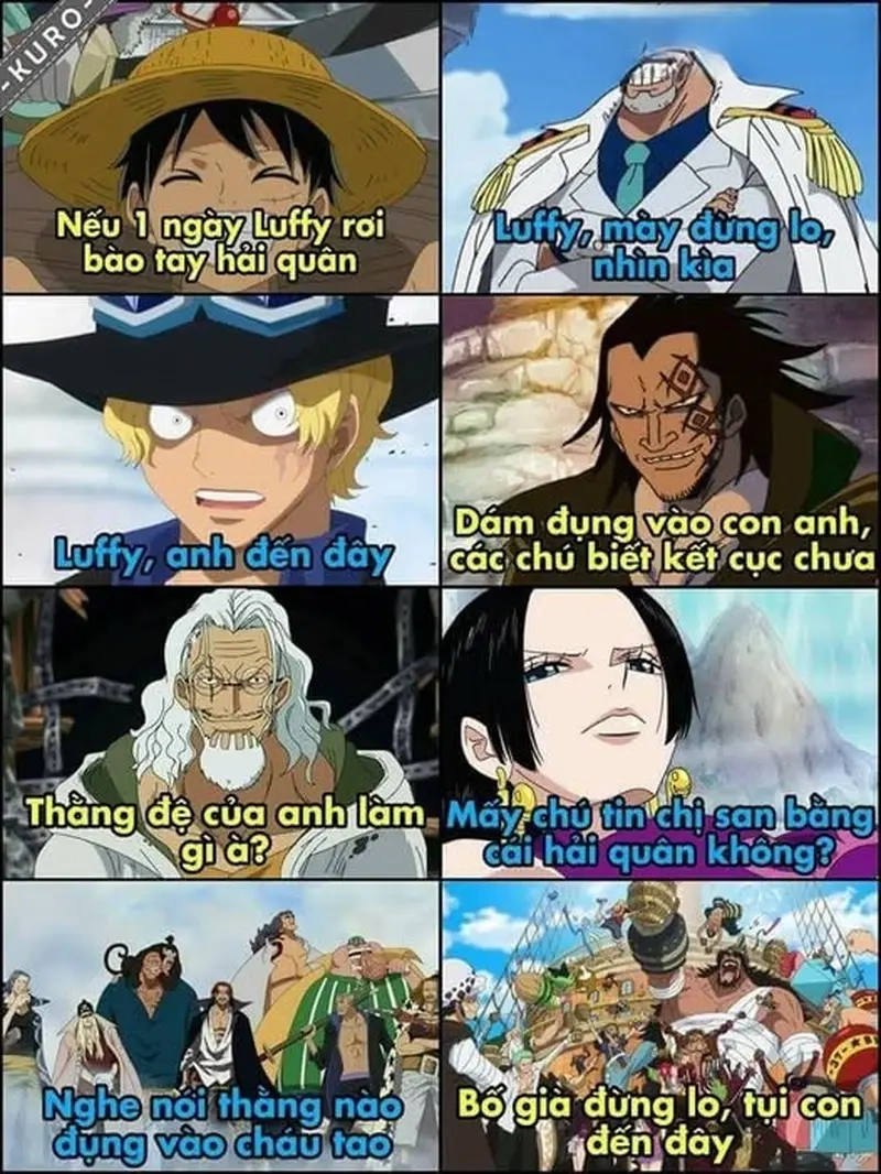 Những câu nói dí dỏm trong meme One Piece khiến fan thích thú