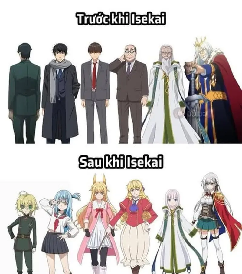 Những tình huống hài hước trong meme isekai khiến fan thích thú