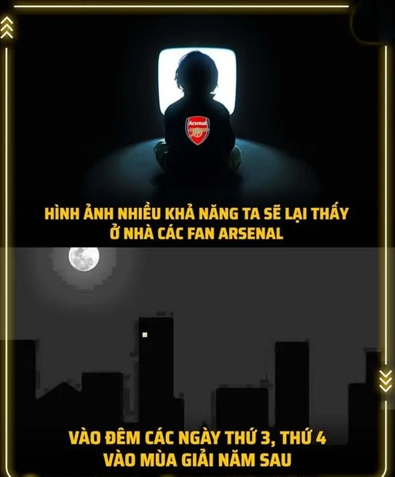 Meme bóng đá hot trend dành cho meme fan Arsenal