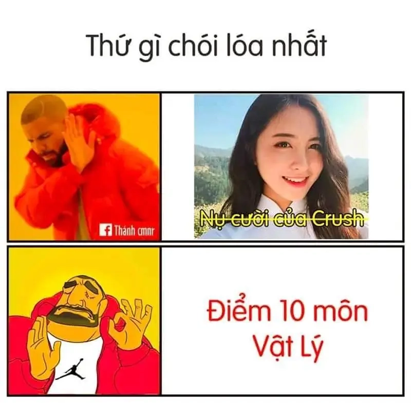 Hài hước cùng meme môn Lý trong meme các môn học