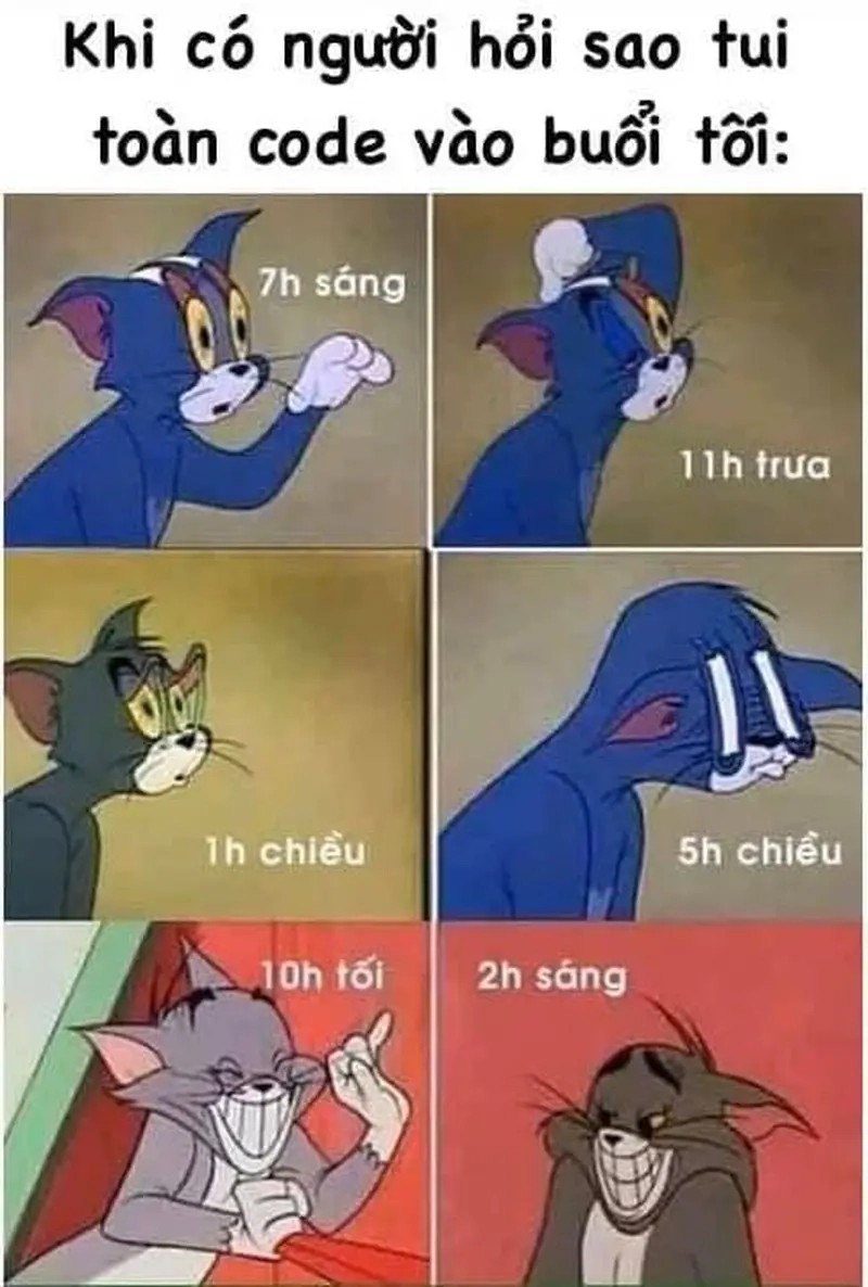 Meme deadline dí biểu tượng cho áp lực công việc của coder tài năng
