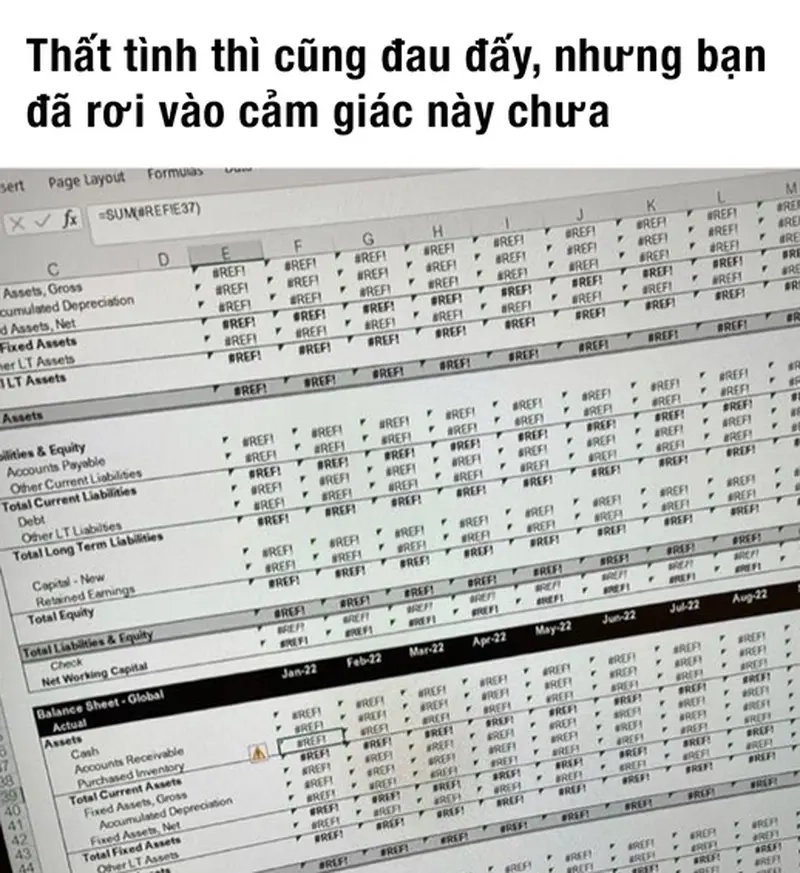 Những meme excel độc đáo thu hút dân tài chính trên mạng xã hội