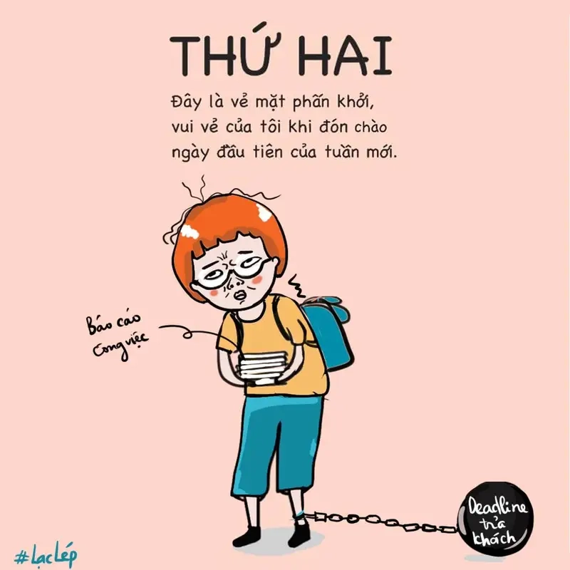 Hài hước với meme đi làm ngày thứ 2 đầy cảm xúc và mệt mỏi