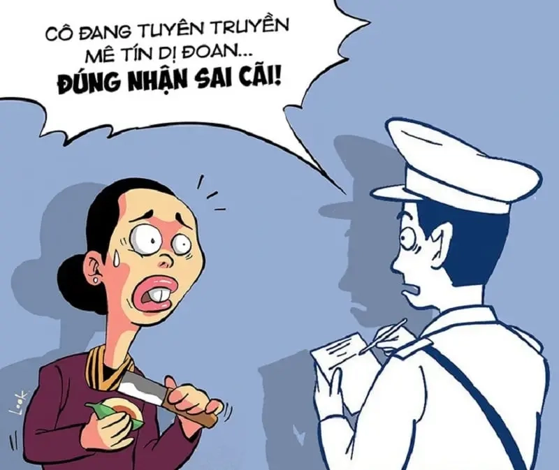 Triệu hồi meme cô đồng đúng nhận sai cãi để phán chuẩn từng câu