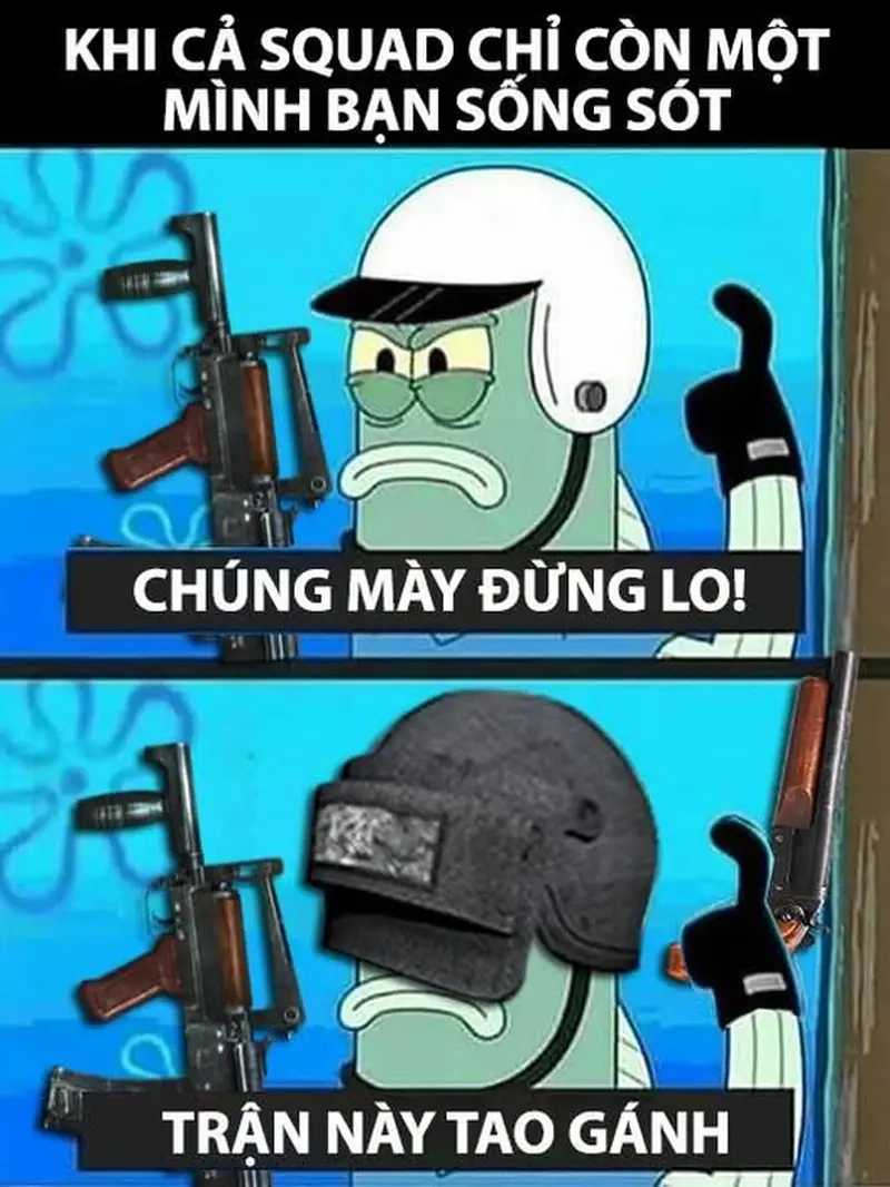 Meme game thủ hot trend về chủ đề meme đồng đội gánh team